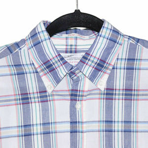 Gant Rugger Small Blue White Green Red Plaid Shirt